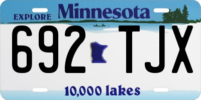 MN license plate 692TJX