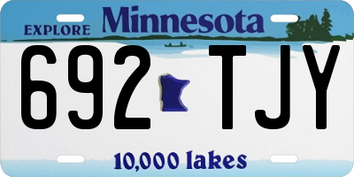 MN license plate 692TJY