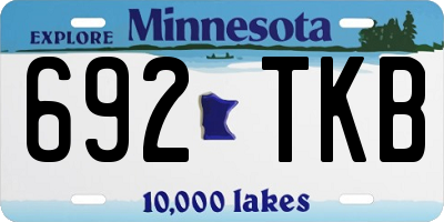 MN license plate 692TKB