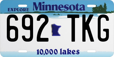 MN license plate 692TKG