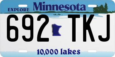 MN license plate 692TKJ