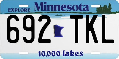 MN license plate 692TKL