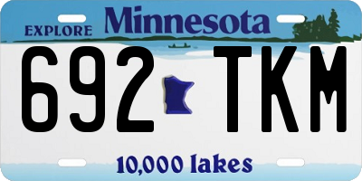 MN license plate 692TKM
