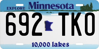MN license plate 692TKO