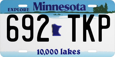 MN license plate 692TKP