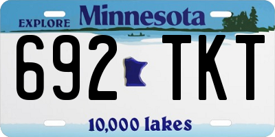 MN license plate 692TKT