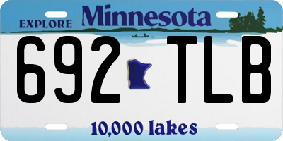 MN license plate 692TLB