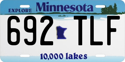 MN license plate 692TLF