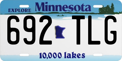 MN license plate 692TLG