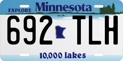 MN license plate 692TLH