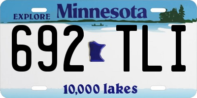 MN license plate 692TLI