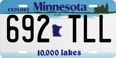 MN license plate 692TLL