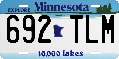 MN license plate 692TLM