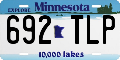 MN license plate 692TLP
