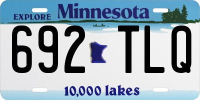 MN license plate 692TLQ