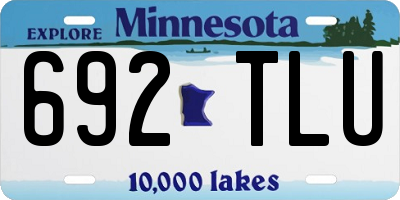 MN license plate 692TLU
