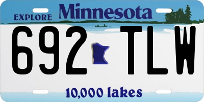MN license plate 692TLW
