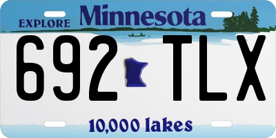 MN license plate 692TLX