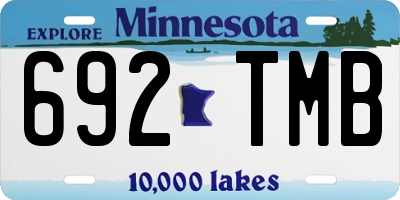 MN license plate 692TMB