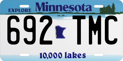 MN license plate 692TMC