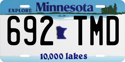 MN license plate 692TMD