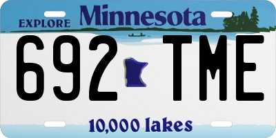 MN license plate 692TME