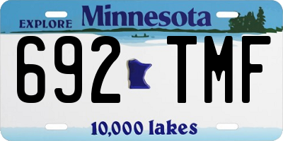 MN license plate 692TMF