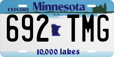 MN license plate 692TMG