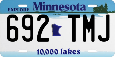 MN license plate 692TMJ