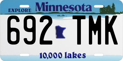 MN license plate 692TMK