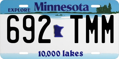 MN license plate 692TMM