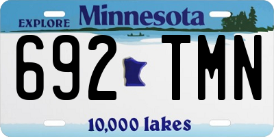 MN license plate 692TMN