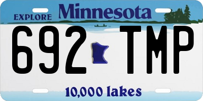 MN license plate 692TMP