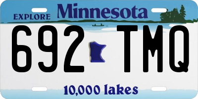 MN license plate 692TMQ