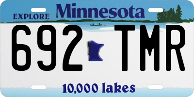 MN license plate 692TMR