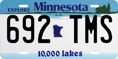 MN license plate 692TMS