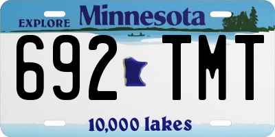 MN license plate 692TMT