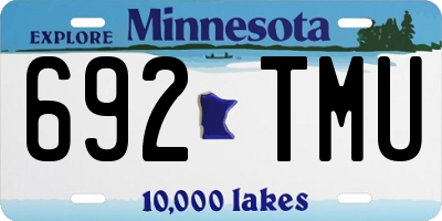 MN license plate 692TMU