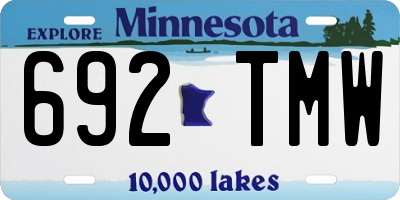 MN license plate 692TMW