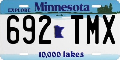MN license plate 692TMX