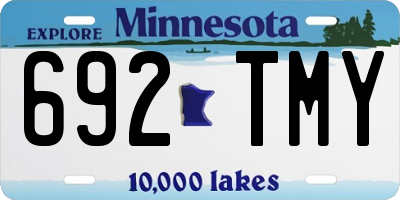 MN license plate 692TMY
