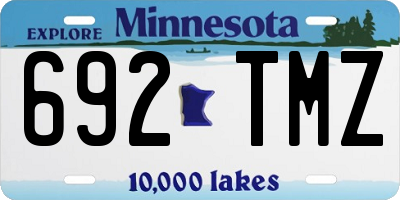 MN license plate 692TMZ