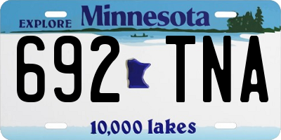 MN license plate 692TNA