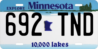 MN license plate 692TND