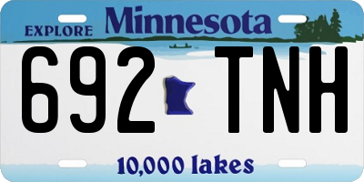 MN license plate 692TNH