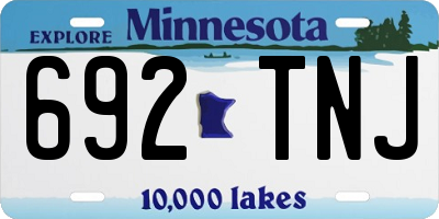 MN license plate 692TNJ