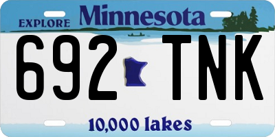 MN license plate 692TNK