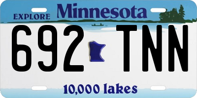 MN license plate 692TNN