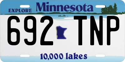 MN license plate 692TNP