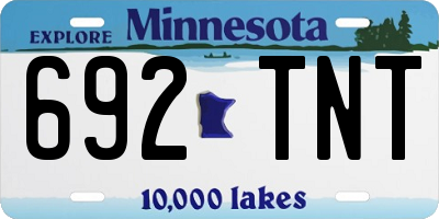MN license plate 692TNT